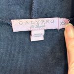 Calypso St. Barth  Navy Linen Open Front Cardigan - size XS Photo 4