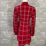 Crystal Doll Dry Goods  Metallic Knit Windowpane Mock Neck Sweater Dress Photo 2