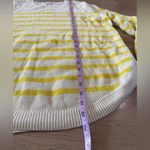 Gap curve hem crewneck cotton sweater yellow stripe size XL Photo 4