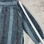 Vintage Jon Woods New York Blue Textured Knit Sweater Jacket Open Front L/XL Size L Photo 5