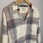 Rip Curl Plaid Textured Cotton Popover - size Small Photo 1