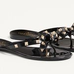 Valentino Garavani ROCKSTUD RUBBER SLIPPER 38 Photo 0
