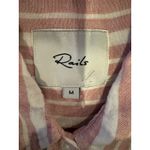Rails Shirt Women Medium Pink White Charli Bordeaux Stripe Linen Button Down Photo 8