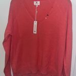 Sundry  NWT CrossStitched Crewneck Pink Luxury Wool Cashmere Sweater S Old Money Photo 0