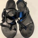 Ancient Greek Sandals Alethea Black 38 $250 hand made Greece Size 7.5 Photo 4