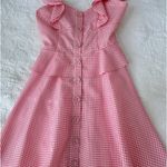 Gianni Bini  Dress ruffle strap light red/white plaid  Photo 1