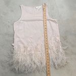Moulinette Soeurs Anthropologie Feathered Fringe Floral Blouse Tank Top Small Photo 12