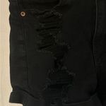 American Eagle  Jean Shorts Size 6 Black Stretch Denim Distressed Summer Photo 3