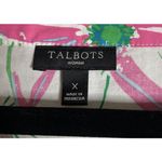 Talbots  Womens X US XL Colorful Floral Blouse Top‎ Crochet Tropical Boho Resort Photo 3