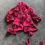 PINK - Victoria's Secret Victoria’s Secret PINK Logo Fleece Robe SIZE XS Photo 0