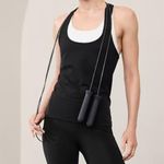 Athleta M In Motion Seamless Criss Cross Tank Black Medium Photo 2