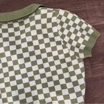 Hesperus  Green and White Check Collar Blouse Photo 5