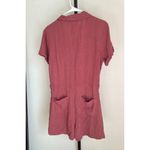 Homebody Pink Rayon Linen Romper Medium Photo 1
