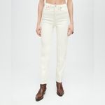 RE/DONE NWT 70s High Rise Stove Pipe frayed straight-leg jeans Photo 1