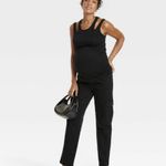 Isabel Maternity  90's Straight Jeans size 10- Black/Crossover Panel Photo 2