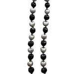 Handmade Raiders Black and Silver Kukui Nut 18” Lei Hawaiian Style NEW Photo 3