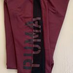 Puma Women’s Maroon and Black logo Leggings Photo 2