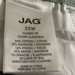 Jag jeans  Plus Size 22W Classic Fit Crop Green Embroidered Pink Polka Dots NWT Photo 6