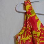 Ralph Lauren  Tropical Floral Sleeveless Stretchy Dress - Red and Yellow Size 6 Photo 3