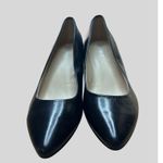 Nine West Womens Black Leather Upper Pumps Wedge Heel Shoes Size 8 Photo 2