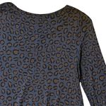 Boden 8L 12L Leopard Animal Print Tunic Swing Dress Gray Stretch Knit Jersey Top Size 8 Photo 4