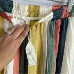 Mystree  Women’s Satin Silk Colorful Stripes Skirt Size‎ M NWT Photo 7