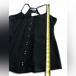 Naked Zebra NWT  Black sleeveless blouse with button detailing Size M Photo 3