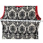 THML Shift Dress S Black Fleur De Lis Red Colorblock Sleeveless Moulin Rouge Photo 7