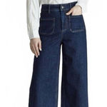 Oats New York wide leg size 12/31 luxe normcore raw hem jeans Blue Photo 0