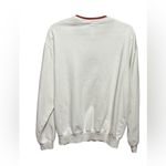 🍂 Cozy Fall Multicolor Leaf Embroidered Sweatshirt with Bead Embellishments 🍁 L White Size L Photo 2