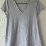 Lilly Pulitzer  Womens Top 100% Pima Cotton V-Neck Tee Gray Short Sleeve S Photo 0