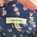 Max Studio  Dress Midi Butterfly Print Flutter Sleeve Tiered Ruffle Blue Pink Photo 11