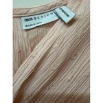 ASOS Design Womens Pink Textured Long Sleeve Peplum Blouse With Back Button Photo 2