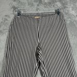 Hope & Harlow Pants Womens 6 Black Gray White Striped Coastal Casual Office Photo 3