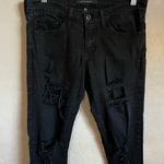 Vervet Flying Monkey Black Low Rise Distressed Skinny Denim Jeans Photo 2