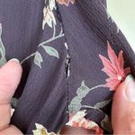 Vintage Floral Rayon Dark Plum Cottage Prairie Midi Long Sleeve Dress PS Purple Size undefined Photo 14