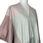 Woolrich Cozy Blanket Scarf Wrap Open Front Cream Pink Plaid Women One Size Photo 7