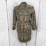 Newport News Vintage Floral Paisley Tapestry Topper Coat Tan Black 16 Photo 4
