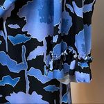 East 5th  Black/Blue Short Sleeve Blouse Photo 4