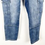 KANCAN Avery Medium Wash Straight Leg High Rise Cargo Jeans, Size 28 Blue Photo 13
