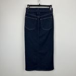 Good American Front Slit Stretch Denim Midi Skirt Indigo Blue Size 4/27 NWT Photo 10