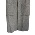 ZARA Gray Sleeveless Wool Longline Patch Pocket Midi Duster Vest Small Photo 2
