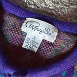 Vintage Lambswool Blend Cardigan Sweater Size Small Purple and Pink Pappagallo Photo 1