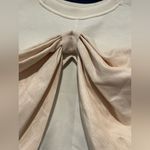 Anthropologie Elegant Cream Cropped Sweatshirt with Draped Front Photo 12