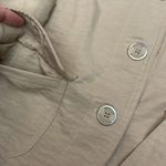 89th and Madison NWOT Tan 3/4 Sleeve Button Up Tie Waist Collared Jacket Medium Photo 5