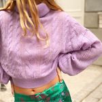 Free People  Riviera Cashmere Turtleneck Knit Sweater Viola Purple Size XS Photo 0