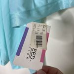 Kelly Reed Nylon Vintage Pajama Lounge Top Blouse Blue Embroidered Large Photo 3