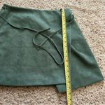 Pink Lily  OTHER HALF OF ME OLIVE TIE WAIST SUEDE SKIRT Size M-Medium Photo 2