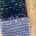 gray and black chunky thick oversized knit scarf Photo 2