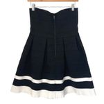 Sans Souci Black Textured Strapless Sweetheart Fit Flare Mini Dress Size Medium Photo 3